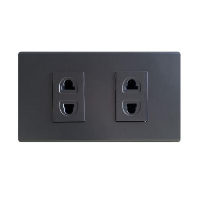 China 118*70 mmwall Socket Extension 2 Strip 2 Strip 2 Multi Pin Sockets And Switches Power Socket Modern Household Residential / Recessed Electrical Sockets for sale