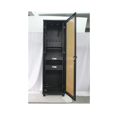 China SPCC cold rolled steel standard 19 inch floor standing cabinet used for telecommunication and computer server for sale