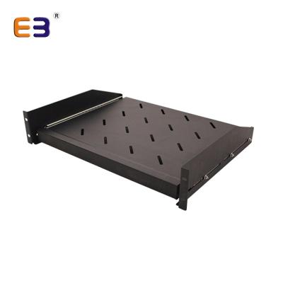 China Data Center Server Rack Metal Sliding Keyboard Tray Usage For 19 Inch Network Cabinet 1U Keyboard Shelf for sale