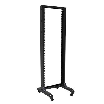 China SPCC Cold Rolled Steel or EG 19inch Rack Steel Open Network 2 Posts 42U Cabinet With Casters for sale