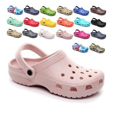 China Wholesale Sellers Logo Garden Clog Eva Flat PVC Custom Men's and Women's Slip Waterproof Waterproof Clogs Woman's Clogs Shoes Classic for sale