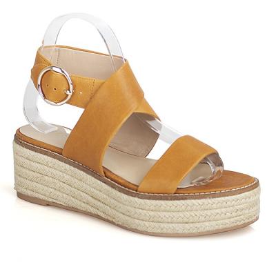 China Light Weight 2020 Summer New Arrival Jute Wrap Wedge Sandal Comfort Fashion Style Cross Strap Sandal For Women Wedges Sandals for sale