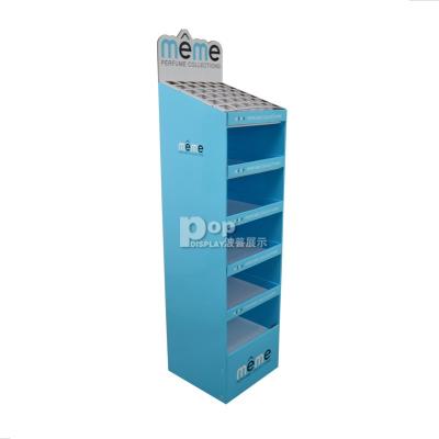 China Customized custom logo CMYK printing corrugated cardboard floor display unit for sale