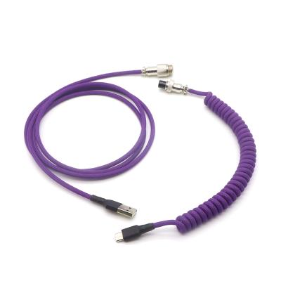 China Factory Supply Mechanical Keyboard Mechanical Keyboard Coiled Type Mini USB USB Micro C Cable with Aviator GX12. for sale