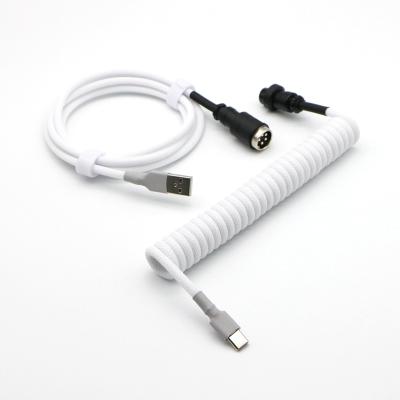 China Custom Coiled Type Mechanical Keyboard C Mini Micro USB Cable For Mechanical Keyboard With Aviator GX16 for sale