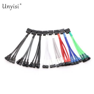 China Wholesale Aerial Molex IDE to 4x 4 Pin Splitter Fan Cable for Computer Fan Power. for sale