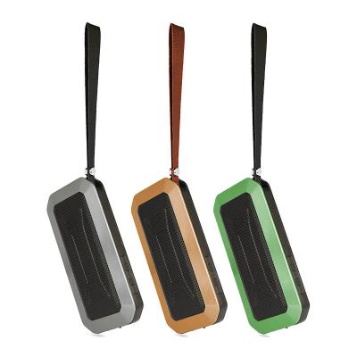 China Portable ultra-slim mini bluetooth speaker with leather strap,IPX5 waterproof outdoor speakers for sale