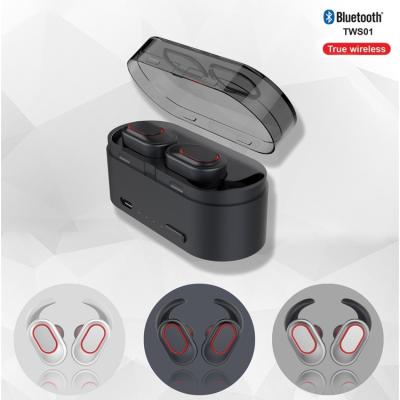 China 2019  mini ture wireless earbuds,Bluetooth 5.0 stereo earphones with detachable earfins,earphones with LED light for sale