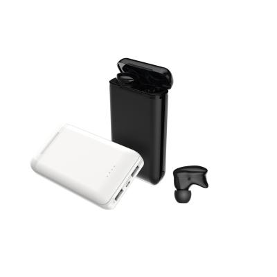 China 2019  unique design TWS earbuds with 10000mAh charging box power bank,TWS earbuds with power bank function for sale