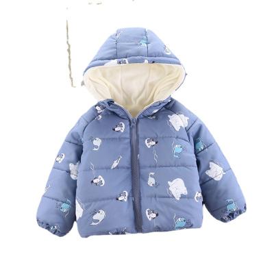 China Hooded Cartoon Children's Winter Thick Cotton Coat for sale