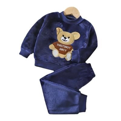 China Breathable Fall/Winter Boys and Girls Flannel Homewear Pajamas for sale