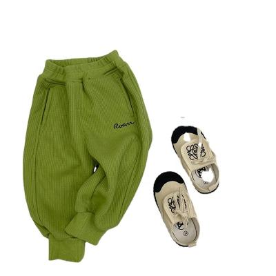 China Cotton Threaded Foot Baby Winter Pants Children Small And Medium Casual Pants for sale