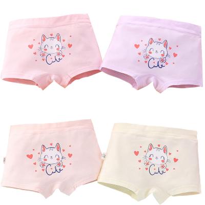 China Girls Cotton Breathable Underwear Soft Shorts Panties High Quality Novelty Cartoon Animals Casual Kids Boxer Briefs Panties for sale