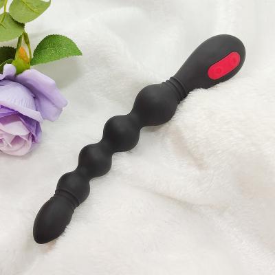 China Hot Selling Amazon Silicone+ABS Medical Grade Anal Dilator Sex Tail Anal Plugs Electric Shock Anal Dilator Beads Vibrating For Women for sale