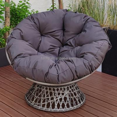 China High Quality Swivel Papasan Chair 360 Degree Rattan Papasan Chair With Cushion for sale