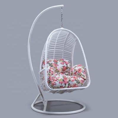 China Foldable High Quality Outdoor Swing Chair Furniture Rattan Material Patio Swings for sale