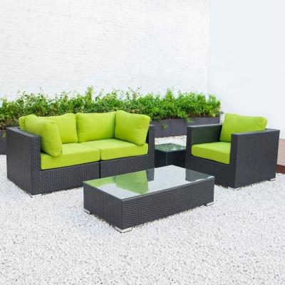 China Foldable Outdoor Patio Garden Rattan Wicker Rattan Sofa Set Garden Rattan Sofa Outdoor Furniture for sale