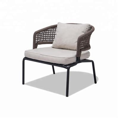 China General Purpose Modern Garden Furniture Outdoor Balcony Rope Chair With Arm for sale