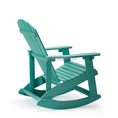 China Weather Resistant And Waterproof High Quality Plastic Adirondack Chair UV Resistant Rocking Chair for sale