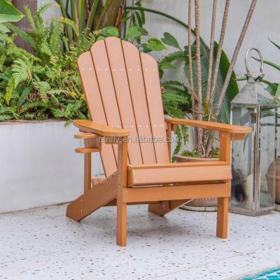 China High Quality Heavy Duty Waterproof Patio Wood Adirondack Chair Outdoor UV Plastic Garden Leisure Chair for sale