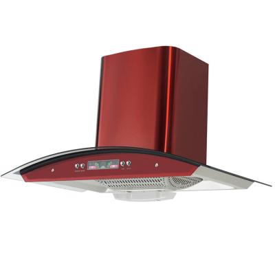 China Household 60/90CM Nice Colorful Curved Slim OEM Appearances Cooking Range Hood Chimney Range Hood for sale