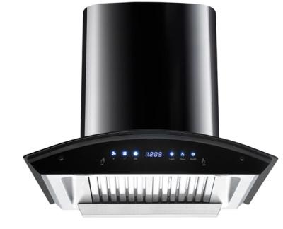 China Hotel OEM Brand 11 Degree Baffle Filter Disco Light Cooking Smoke Absorption Kitchen Stainless Steel Range Hood for sale