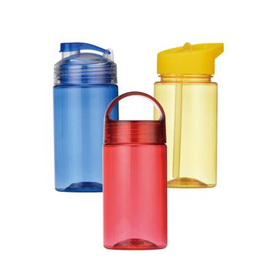 China 350ml sustainable bpa free clear body shaker sports plastic water bottle with straw for school kids for sale