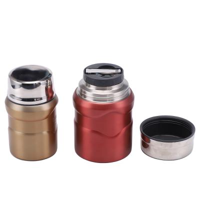 China PORTABLE Double Wall Vacuum Insulated Stainless Steel Sports Lunch Box Food Flask Set Outdoor Food Flask Food Warmer for sale