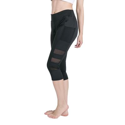 China 2021 Fashion Hot Breathable Mesh Patchwork Black Women Breathable Pants for sale