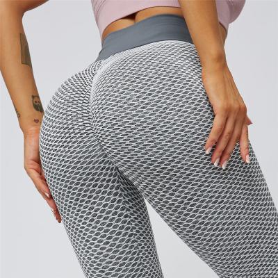 China 2022 Breathable New Fitness Yoga Pants Seamless Honeycomb High Waisted Workout Leggings Legging For Women for sale