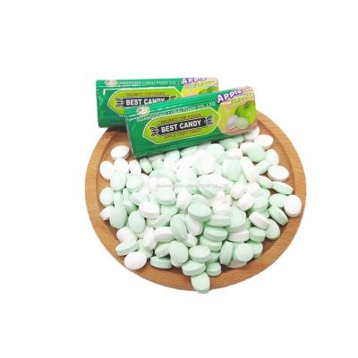 China Low Sugar Hot Selling Colorful Oval Shape Sweet Fruit Mint Tablet Candy for sale