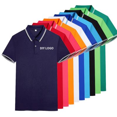 China Cushioning Manufacturer's low-priced wholesale of high-quality men's polo t-shirts, customized logo polyester men's short sleeved t-shirts for sale