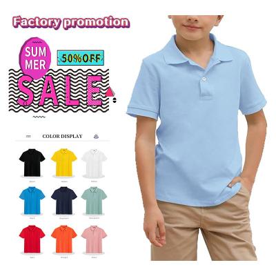 China Cushioning Promotional sales of 100% cotton, high-quality customized logo, blank children's polo shirt, boys' polo shirt for sale