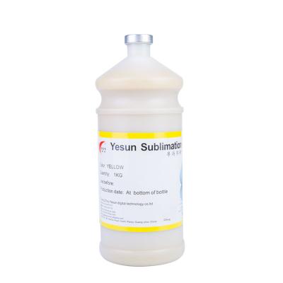 China Bright and hot water stability YESUN brand sublimation ink for digital printer inkjet printing sublimation ink for sale