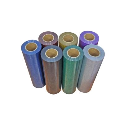 China Colorful Apparel/Textile Heat Transfer Glitter Roll Vynil Heat Transfer Vinyl Sticker Film for sale