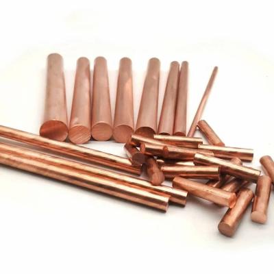 China High Quality 99.9% Hard Pure Copper Red Copper Bar Rod Diameter 2-90mm C11000 C101 C101 Stack Electrode for sale