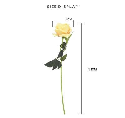 China Advanced Technology Big Touch Natural Professional Manufacturer Artificial Silk Rose Flower Heads For Wedding Decorations for sale