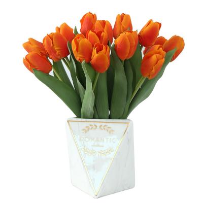 China Eco-friendly Artificial Silk Natural Flowers Tulips Real Touch Home Wedding Party Office Decoration for sale