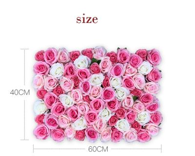 China European Faux Hydrangea Artificial Flower Wall Panel Wedding Decoration Rose Floral Carpet For Wedding Backdrop for sale