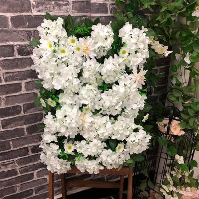 China Events Decoration OPH002 Wedding Supplies New Style 40x60cm White Plastic Grid Flower Wall Panel Background For Home Welding for sale