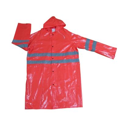 China 100% Waterproof High Quality Special Rubber Raincoat Suits 100% Safety Waterproof Rainwear With Tape Traffic Reflective Rain Coat With Hooded for sale