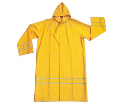 China SLF-9096 PVC/Polyester/PVC Polyester Rain Wear With Tape Reflective Rain Suit Rain Coat for sale