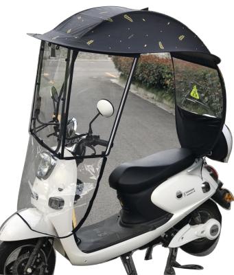 China 100% Waterproof Universal Car Scooter Umbrella Sun Shade Rain Cover Suitable For Motorcycles With Mirrors for sale