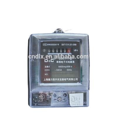 China [D&C] Shanghai Delixi Single Phase Electronic Watt Hour KWH Meter (DDS1777 Series) DDS1777 for sale