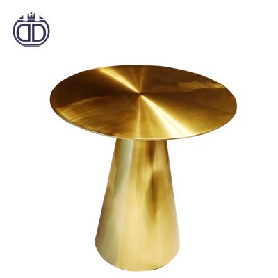 China Designer hot sale Morden Alibaba product gold brass coffee table with chrome around coffee table legs for sale