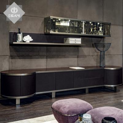 China Custom Home Luxury TV Unit Cabinets Modern TV Set Living Room Furniture Stand And Table With Drawer for sale