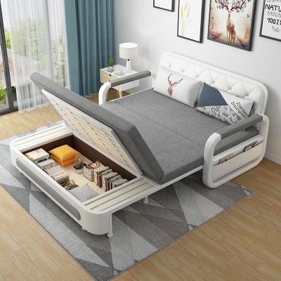 China Double Apartment Foldable Single Small Living Room Wooden Sofa With Bed Multifunctional Simple Modern Foldable Sofa Bed for sale