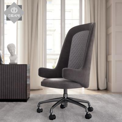 China Excellent Quality Swivel Home Office Furniture Ergonomic Luxury Executive Swivel Wood Frame Office Leather Chair for sale