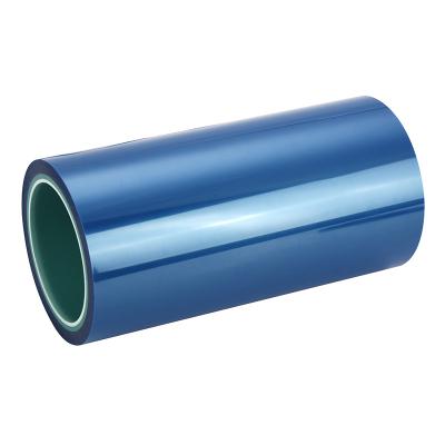 China Anti-stactic Anti Stactic Roll 25um Adhesive Blue Type And Silicone Release Liner For Die Cutting Procedure for sale