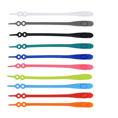 China New Round Toe Lazy Shoe Laces Adult Various Use Silicone Shoe Laces Elastic Round Creative Kids Double Holes No Tie Laces for sale